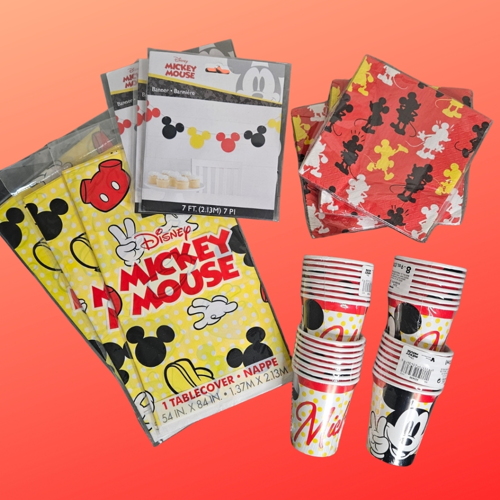 Disney Mickey Mouse Party Decorations - Red, Yellow, Black